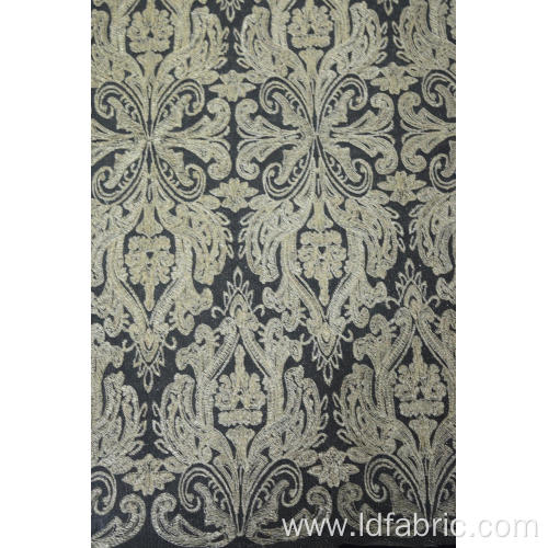 100%Polyester Golden Embroidered Mesh Fabric